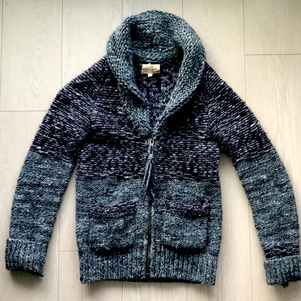 Wilfred free Erable knit zip up sweater in XS